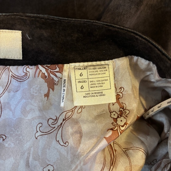 Anthropologie June Suede Leather Skirt with Embellished Waist - Picture 5 of 10